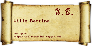 Wille Bettina névjegykártya